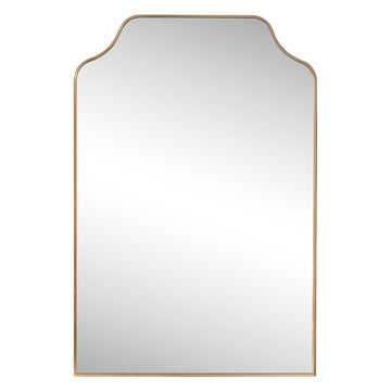 Lindie 24 in. W x 36 in. H Medium Scalloped-Top Metal Framed Wall Mounted Mirror - JONATHAN Y